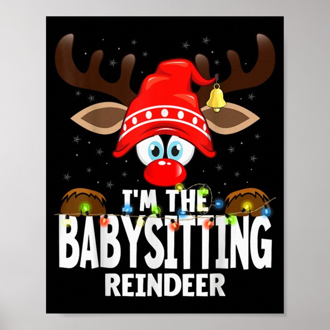 Poster Christmas Matching I'm The Babysitting Reindeer  (Devant)