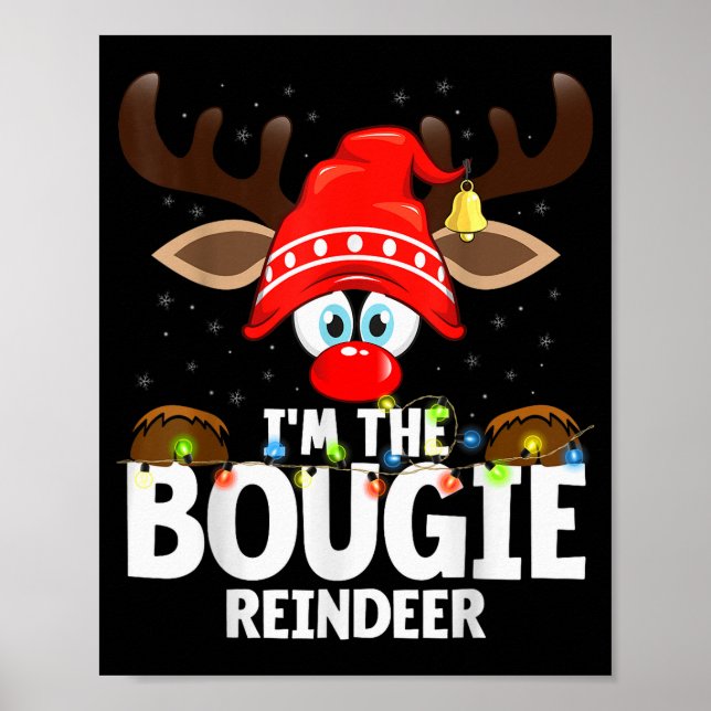Poster Christmas Matching I'm The Bougie Reindeer  (Devant)