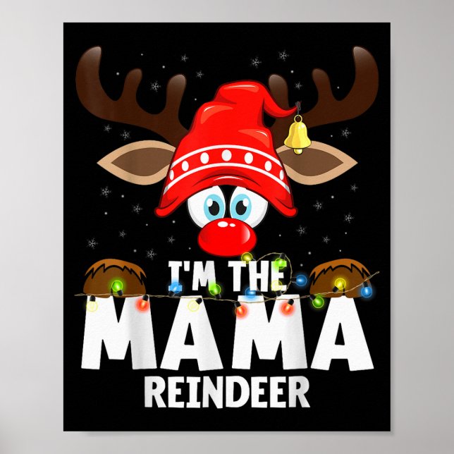 Poster Christmas Matching I'm The Mama Reindeer  (Devant)