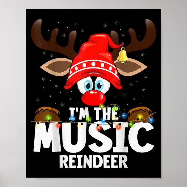 Poster Christmas Matching I'm The Music Reindeer  (Devant)