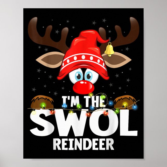 Poster Christmas Matching I'm The Swol Reindeer  (Devant)