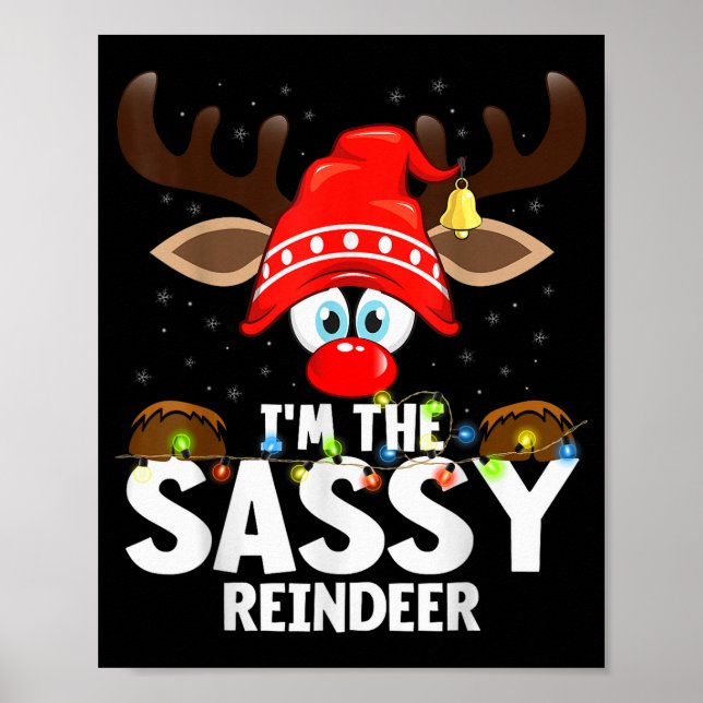 Poster Christmas Matching I'm The Sy Reindeer  (Devant)