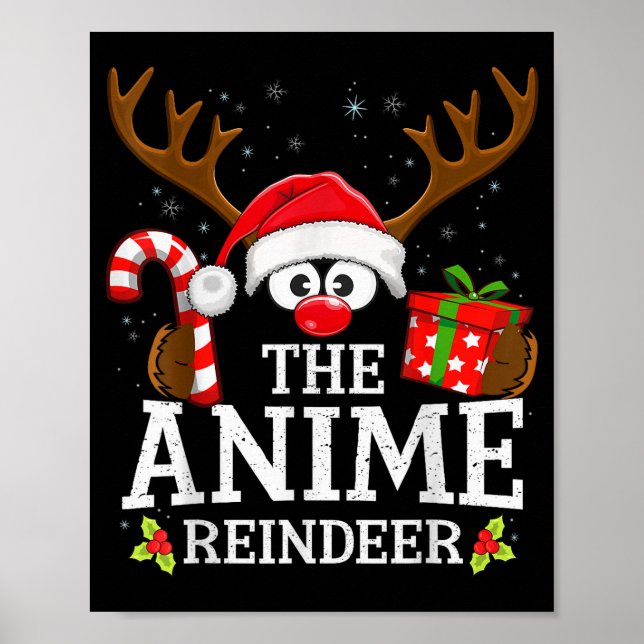 Poster Christmas Matching The Anime Reindeer Family  (Devant)