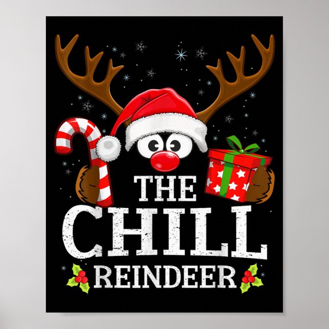 Poster Christmas Matching The Chill Reindeer Family  (Devant)