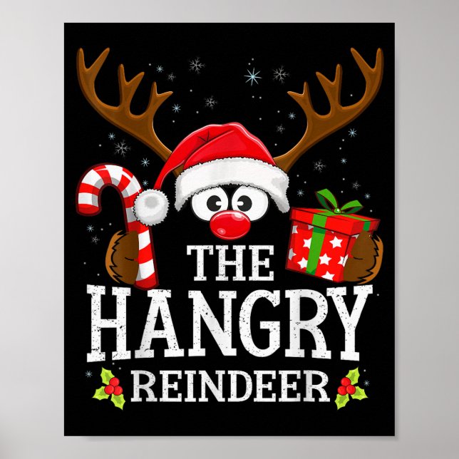 Poster Christmas Matching The Hangry Reindeer Family  (Devant)