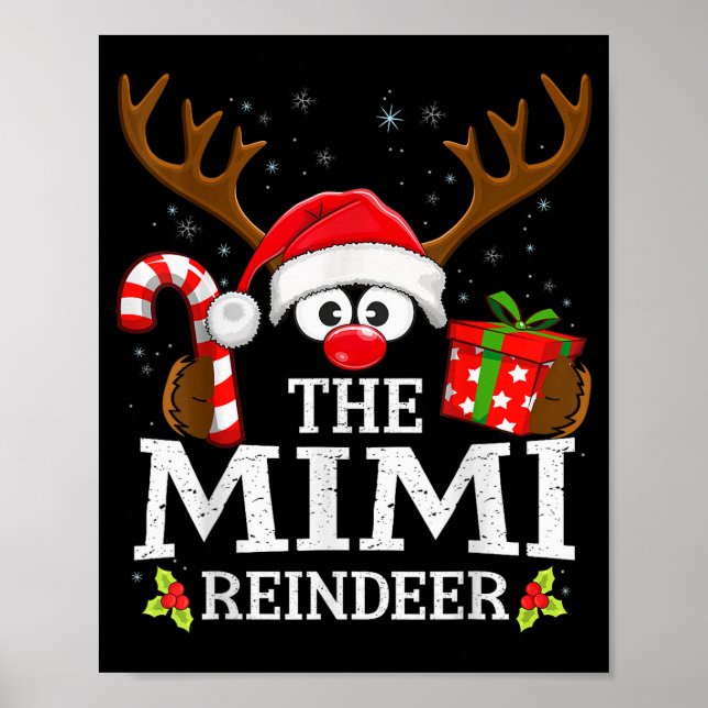 Poster Christmas Matching The Mimi Reindeer Family  (Devant)