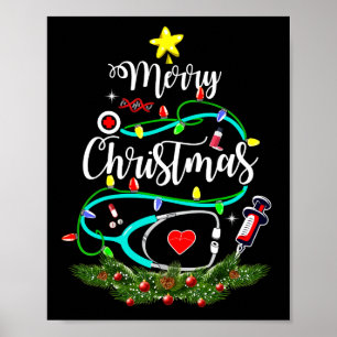 Poster Christmas Nurse Doctor Life Medical Stethoscope