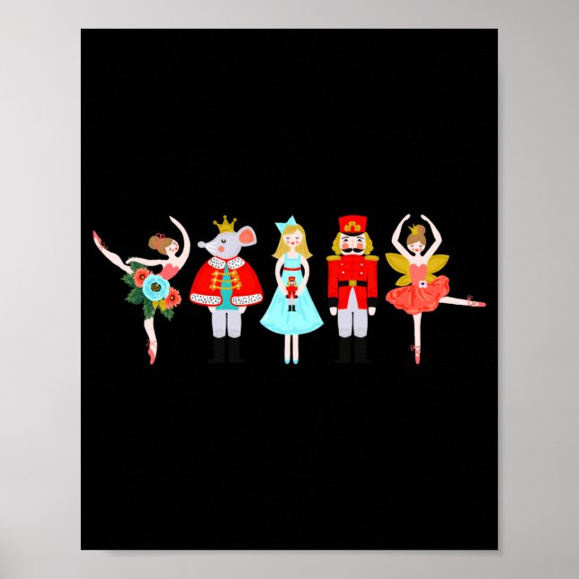 Poster Christmas Nutcracker Character Illustrations  (Devant)
