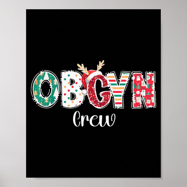 Poster Christmas Obgyn Crew Obstetrics Ob Gyn Group Team  (Devant)