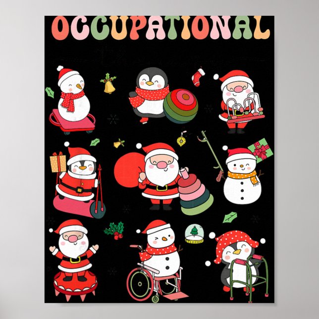 Poster Christmas Occupational Therapy Ot Therast Ot Istan (Devant)