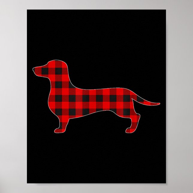 Poster Christmas Pajama Dachshund Dog Tee Dogs Pajamas Xm (Devant)