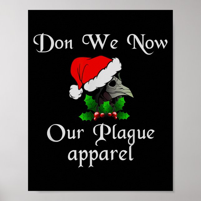 Poster Christmas Plague Doctor Mask Don We Now Our Plague (Devant)