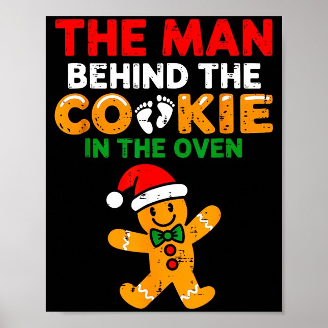 Poster Christmas Pregnancy The Man Behind The Cookie In T (Devant)