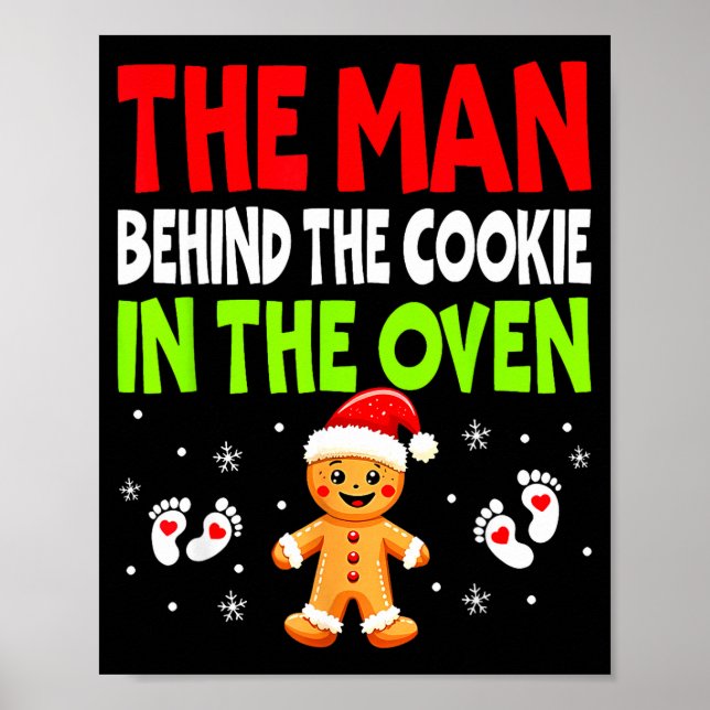 Poster Christmas Pregnancy The Man Behind The Cookie In T (Devant)