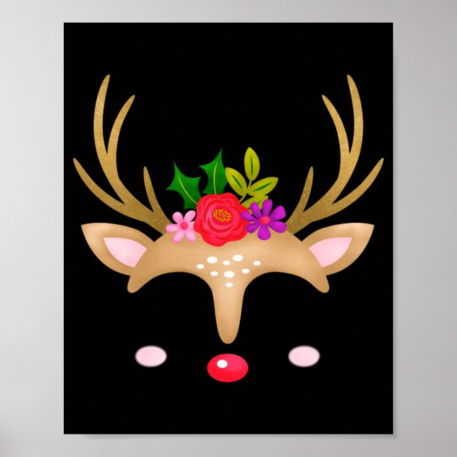 Poster Christmas Reindeer  (Devant)