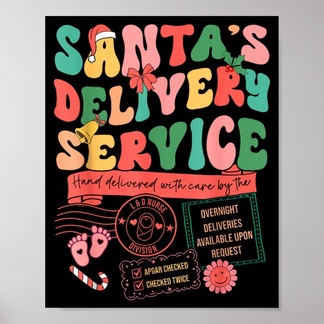 Poster Christmas Santa's Delivery Service L&amp;d Labor D (Devant)