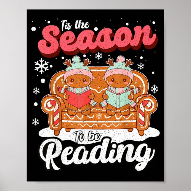 Poster Christmas School Teacher Retro Librarian Groovy Xm (Devant)