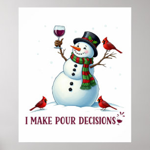 Poster Christmas snowbar salon à boire
