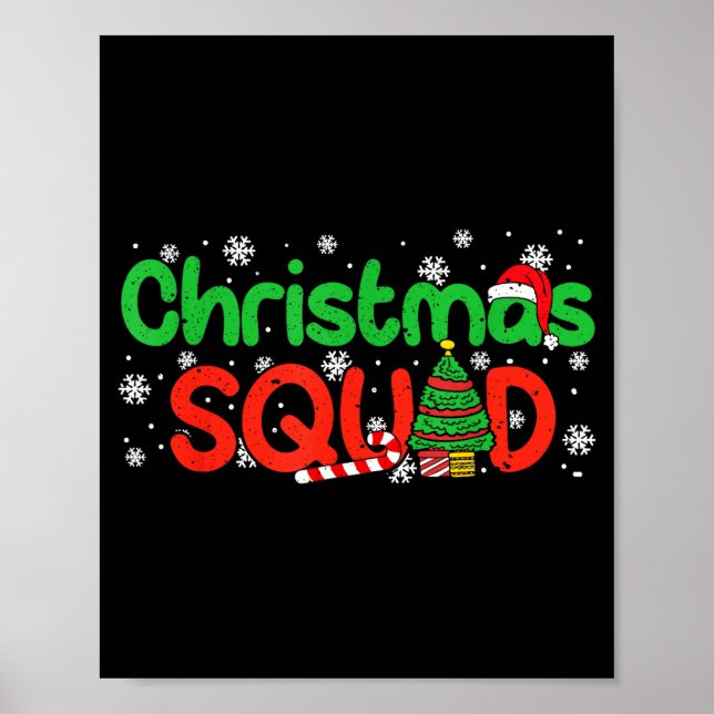 Poster Christmas Squad Santa Dabbing Elf Family Matching  (Devant)