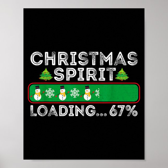 Poster Christmas Srit Loading 67 Six Seven Meme Funny Sno (Devant)