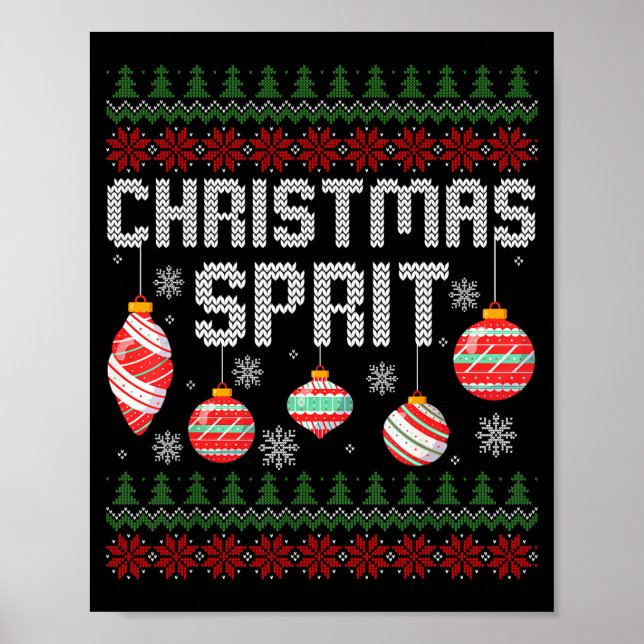 Poster Christmas Srit Matching Funny Couples Ugly Sweater (Devant)