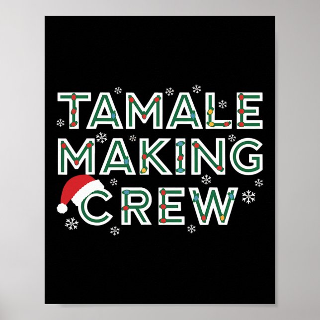 Poster Christmas Tamale Making Crew Mexican Food Family M (Devant)