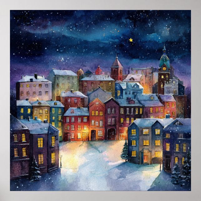 Poster Christmas Village (Devant)