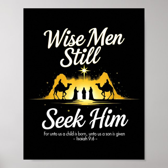 Poster Christmas Wise Men Still Seek Him 3 Kings Religiou (Devant)
