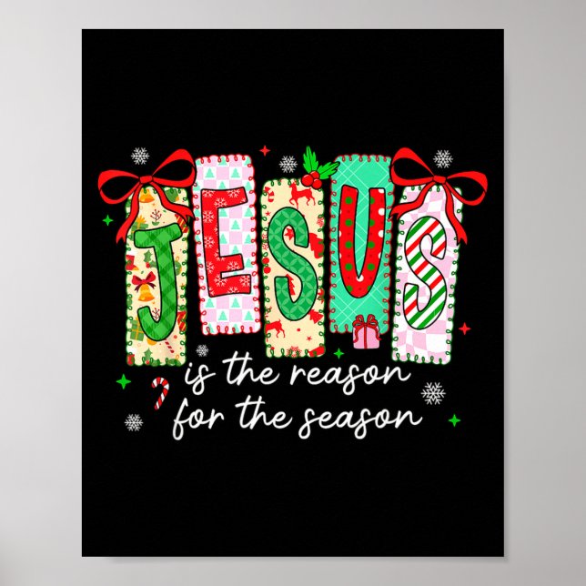 Poster Christmas Xmas Jesus Is The Reason For The Season  (Devant)