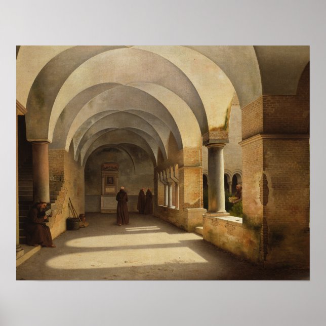 Poster Christoffer Wilhelm Eckersberg - Les Cloîtres (Devant)