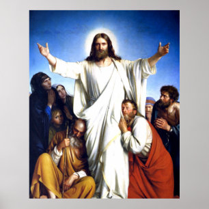 Poster Christus Consolator par Carl Bloch