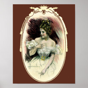 Poster Christy Girl vintage, portrait de mariage antique