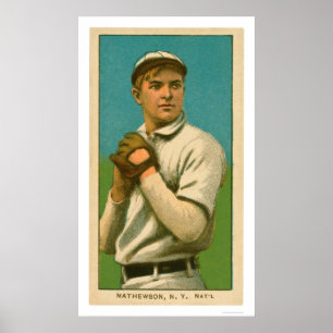 Poster Christy Mathewson Baseball 1909