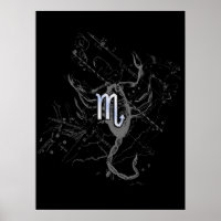 Chrome comme Scorpio Zodiac Symbole sur Hevelius