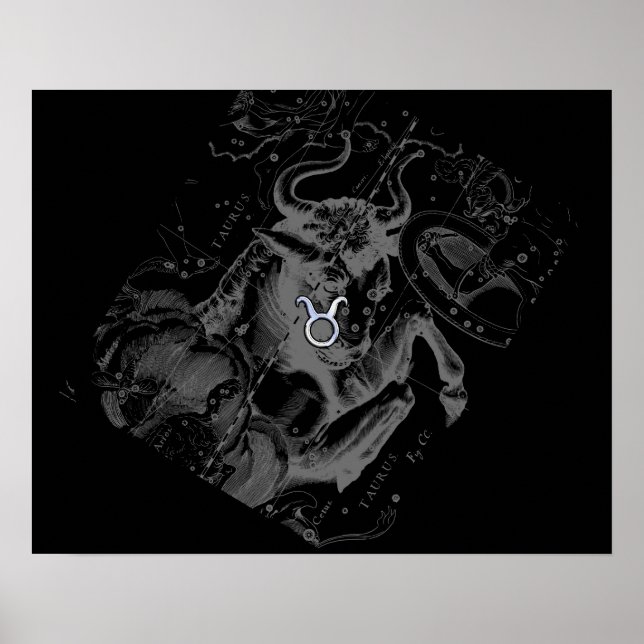 Poster Chrome comme Taurus Zodiac Connexion Hevelius (Devant)