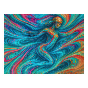Poster “Chromisca” - Portrait d'enchanteresse fluide