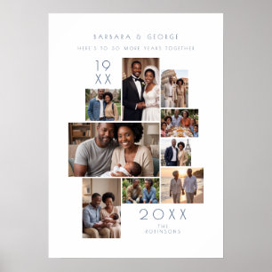 Poster Chronologie Minimaliste Moderne pour un Anniversai