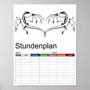 Poster chronologique simple du dragon volant