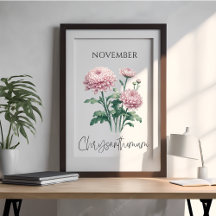 Chrysanthème floral du mois de naissance novembre