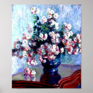 Poster Chrysanthèmes par l'affiche de Claude Monet