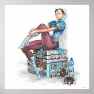 Poster Chun-Li Tying Shoe