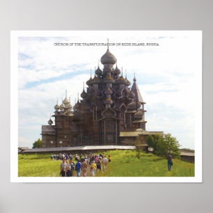 Poster Church of the Transfiguration / Kizhi / Russia