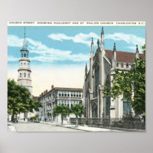 Poster Church St, Charleston, Caroline du Sud