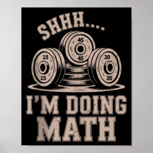 Poster Chut je fais des maths Drôle de gym chrétien Worko