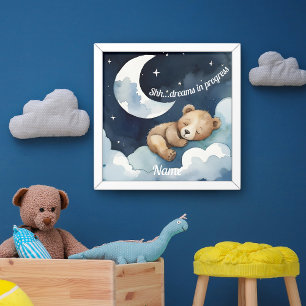 Poster Chut... Rêves en cours Ours dormant