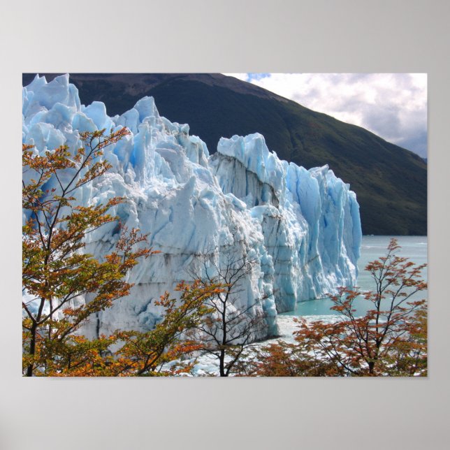 Poster Chute au glacier Perito Moreno, Argentine (Devant)