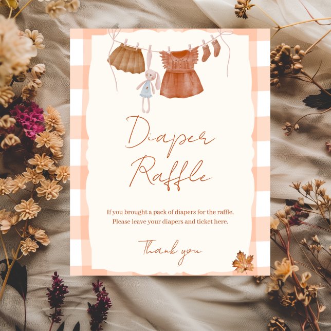 Poster Chute d'amour Baby shower Déchets Signe Raffle (Créateur téléchargé)