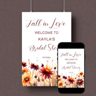 Poster Chute d'amour burgundy signe de bienvenue