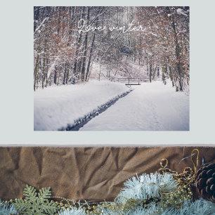 Poster Chute de neige au jet du parc