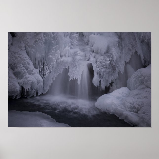 Poster Chute d'eau gelée (Devant)